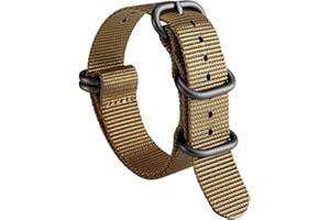BINLUN Nylon Watch Strap Thick Premium Ballistic Multicolor Bands for Men Women 18mm 19mm 20mm 21mm 22mm 23mm 24mm with Military Heavy Duty 5 Rings Silver/Black Stainless Steel Buckle