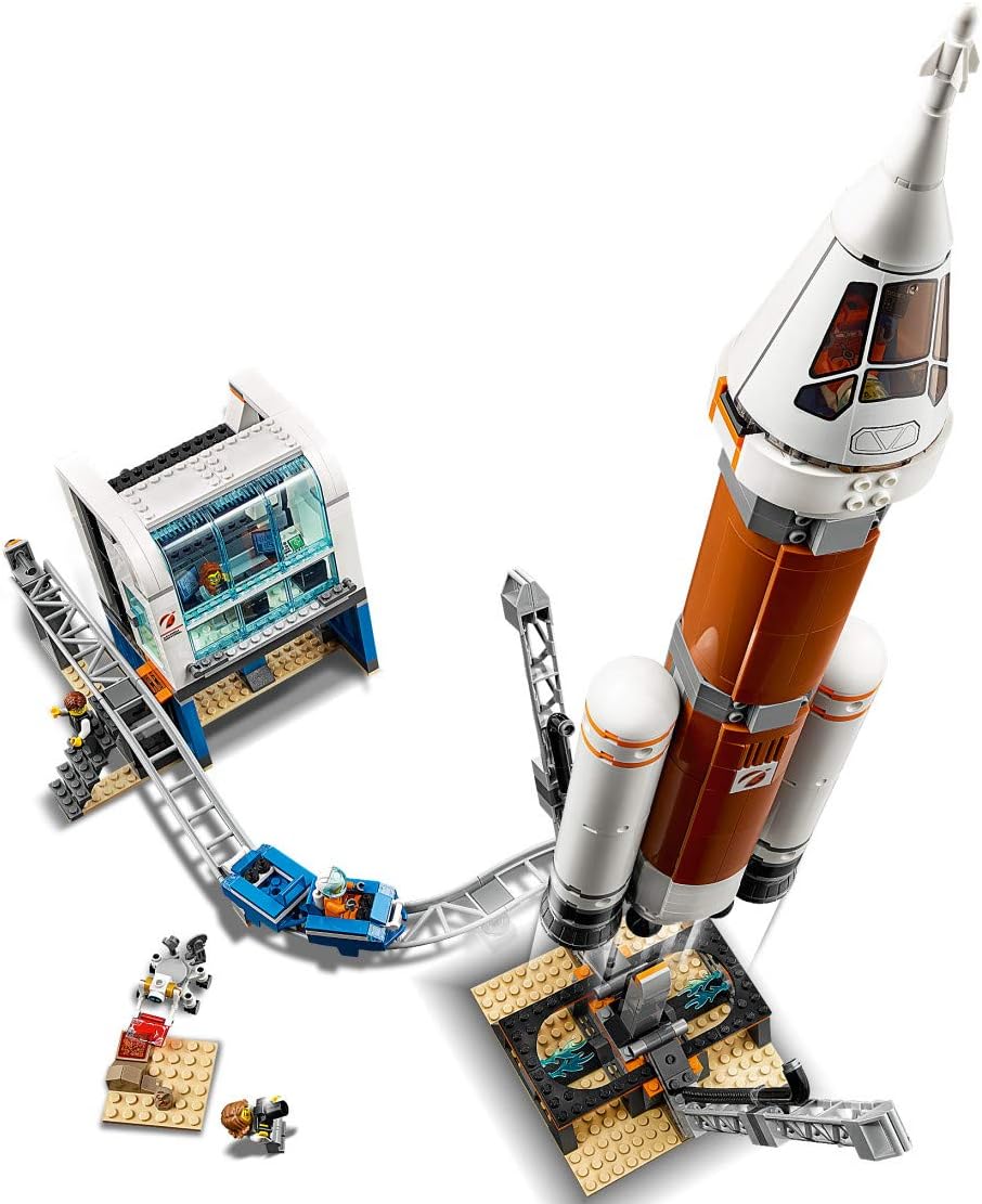 LEGO City Space Deep Space Rocket and Launch Control 60228 Model Rocket Building Kit with Toy Monorail, Control Tower and Astronaut Minifigures, Fun STEM Toy for Creative Play (837 Pieces): Toys & Games