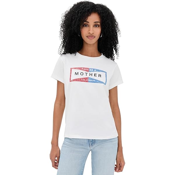 MOTHER Women's The Lil Sinful Tee, Mother Meadow, XL at Amazon
