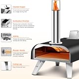BIG HORN Outdoors 12” Pizza Oven Wood Pellets Portable Stainless Steel Black view 5