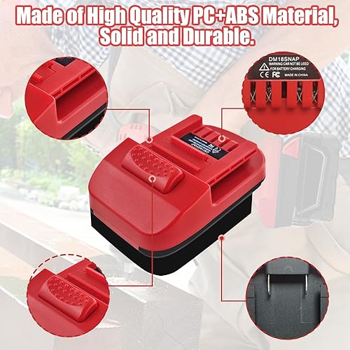 TPDL Battery Adapter for Snap on 18V Tools, for Dewalt 20V for