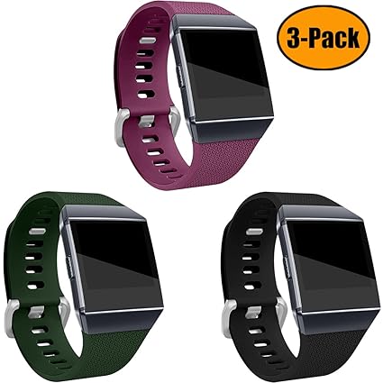 Maledan Bands Compatible with Fitbit Ionic, 3 Pack Large Small