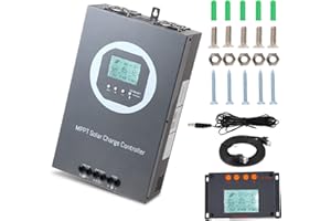 OOYCYOO 100 Amp MPPT Solar Charge Controller 24V 12V Auto, 100A Solar Panel Regulator Max Input Power 2500W, for AGM Sealed Gel Flooded Lithium Battery