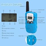 Retevis RT388 Kids Walkie Talkies Sky Blue 1 Pair Flashlight VOX 8 Channels view 9