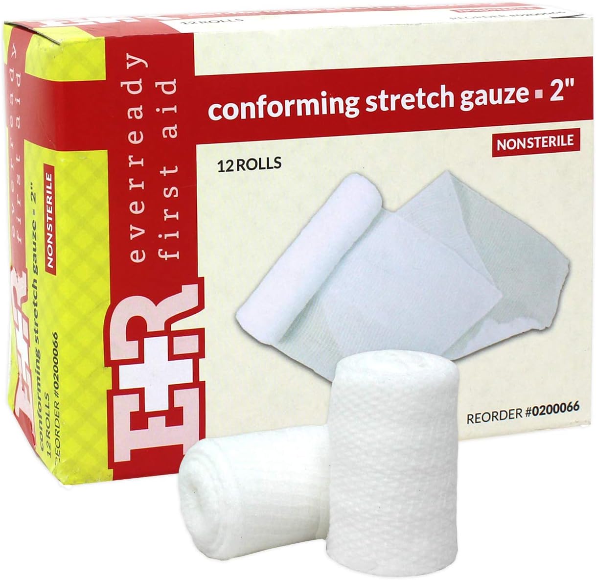 Ever Ready First Aid Conforming Gauze Roll Bandage Non Sterile Box of 12-2 inch: Health & Personal Care