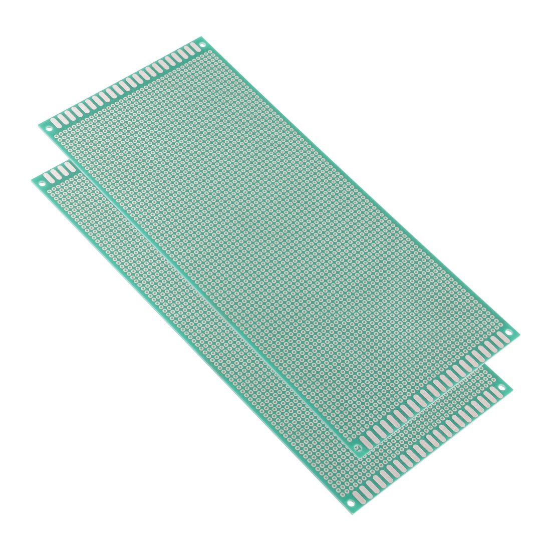 Sourcingmap 10x22cm Single Sided Universal Printed Circuit Board for DIY Soldering Green 2pcs