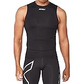 2XU Men's Core Compression Sleeveless Top - Enhance Performance and Recovery - Black/Silver