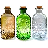 Small Clear Glass Apothecary Diffuser Decorative Bottles Vase Home Decorations Ornaments with Cork Lids ,Spice Container Spel