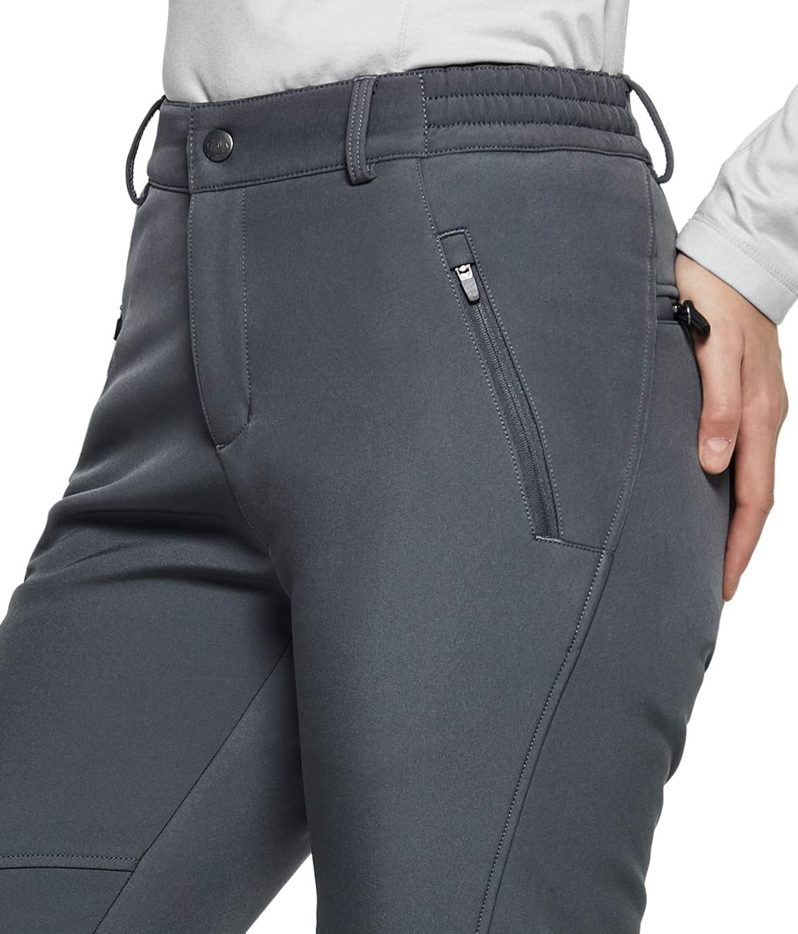 TSLA Women's Softshell Hiking Pants, Fleece Lined Water Repellent Winter Pants, Insulated Work Outdoor Pants for Cold Weather : Clothing