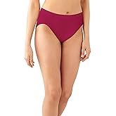 Bali Women’s Comfort Revolution Seamless Hi-Cut Panty, Microfiber Stretch Underwear, Full Coverage Panties