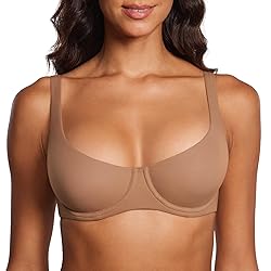DOBREVA Women's Unlined Balconette Bra Underwire
