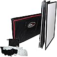 ProX XF-4X3048 DJ FACADE 4x Black Collapse and Go Facade Panels with Carry Bag, Black & White Scrims