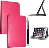 Mobile Stuff Pink 10-10.1" Universal Leather Stand Case Folio 360° Rotating Tab view 1