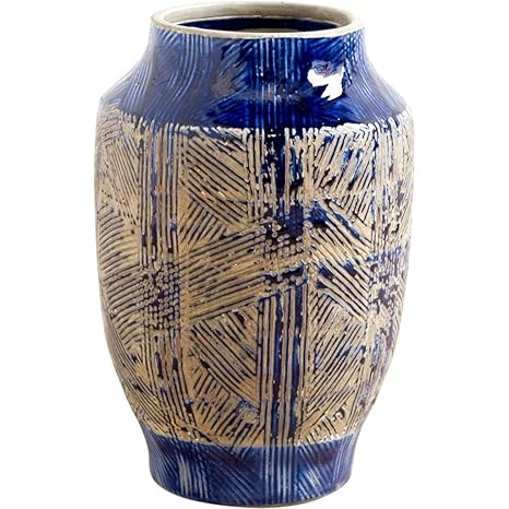 Amazon Com Mercana Art Decor Excludo Tall Vases Blue Home