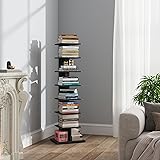 TUTOTAK Narrow Bookshelf, 8-Tier Bookcase, Spine