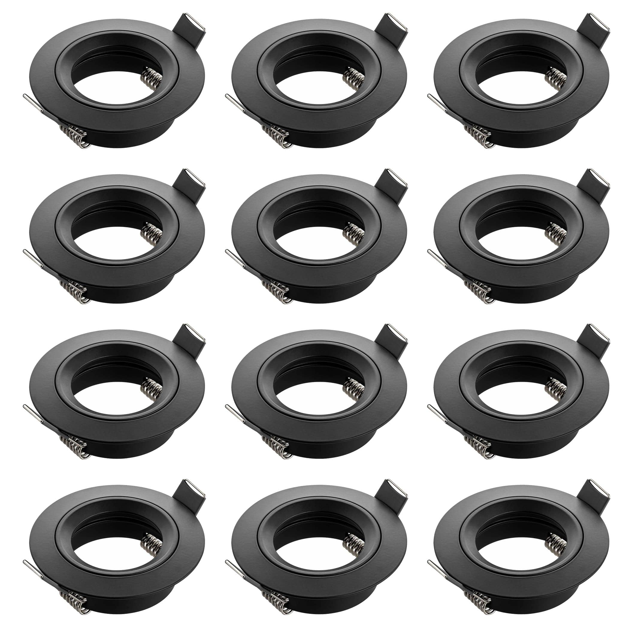 SEBSON Downlights with GU10 Lamp Holder - Recessed Ceiling Lights - Spotlight Mounting Frame Aluminium - Hole Ø65mm (min. 60mm, max. 70mm) - Set of 12 — image 1