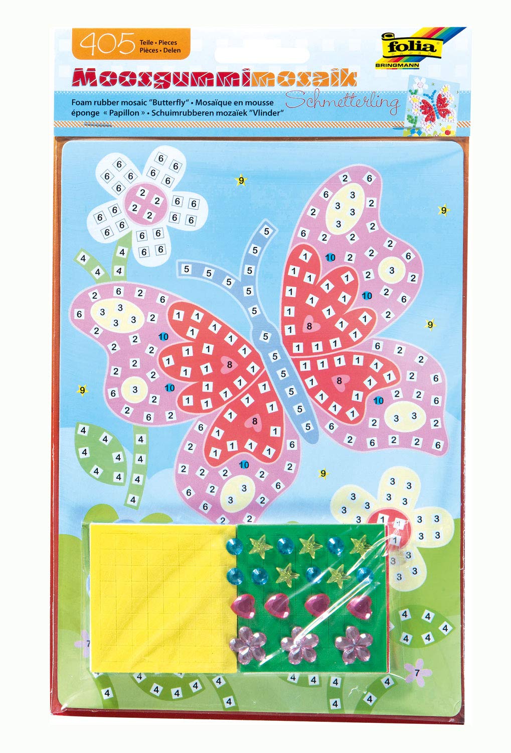 Folia 23803 – Foam Rubber Butterfly Mosaic, 405 Teile