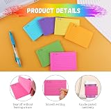 Hoiny 400 Sheets Transparent Sticky Notes 4 Sizes Self-Stick See-Through view 2
