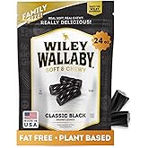 Wiley Wallaby Classic Black Licorice Candy, Soft &amp; Chewy, 24oz, 1Pk | Australian-Style Gourmet Twists Made with Real Licorice Extract and Plant-Based Ingredients