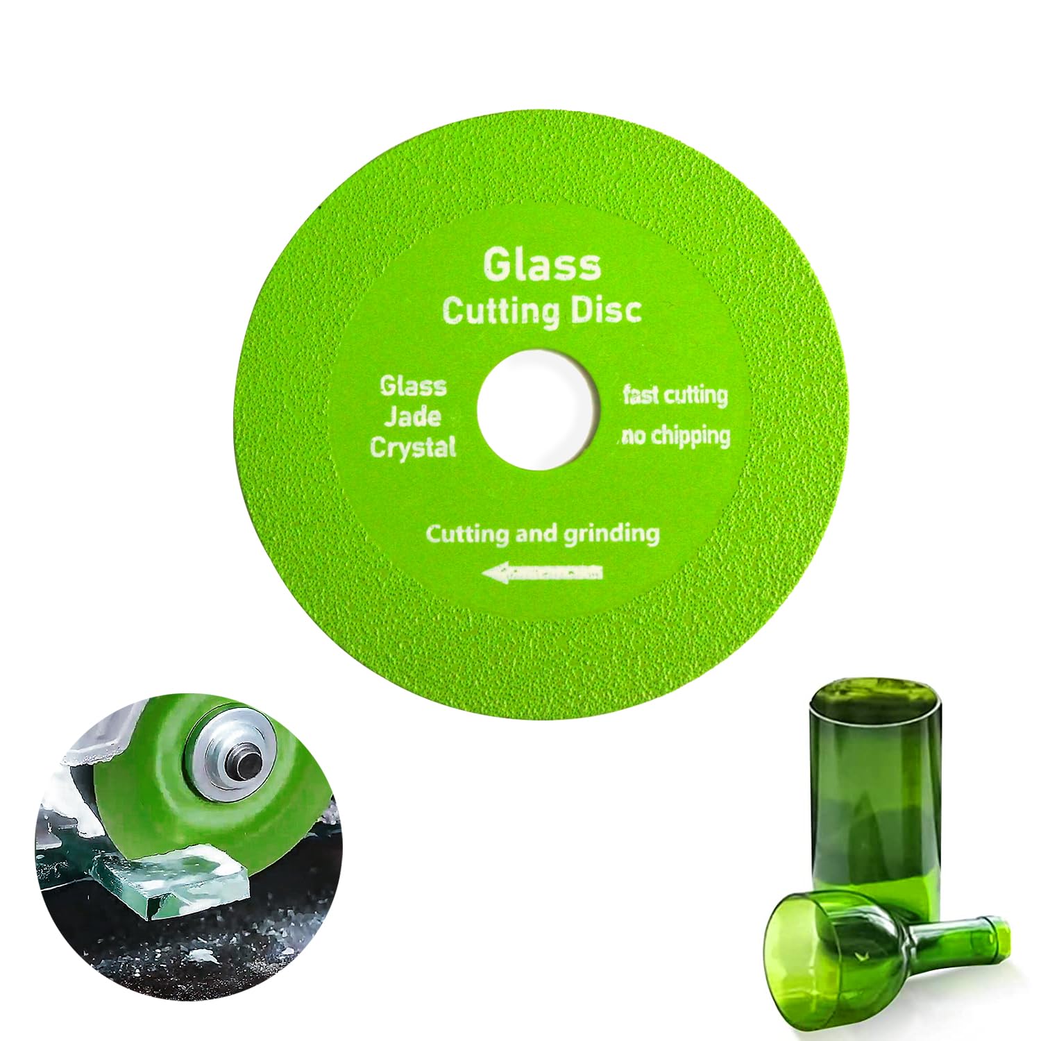 OneNine Glass Cutting Disc, 115 x 22.23 mm, Professional Diamond Disc, Quick Precise Cutting Saw Blades for Tiles, Glass, Granite and Porcelain for Angle Grinder