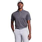 Izod Men's Performance Golf Grid Short Sleeve Stretch Polo Shirt