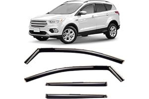 CLIM ART in-Channel Incredibly Durable Rain Guards for Ford Escape 2013-2019, Original Window Deflectors, Vent Deflector, Ven