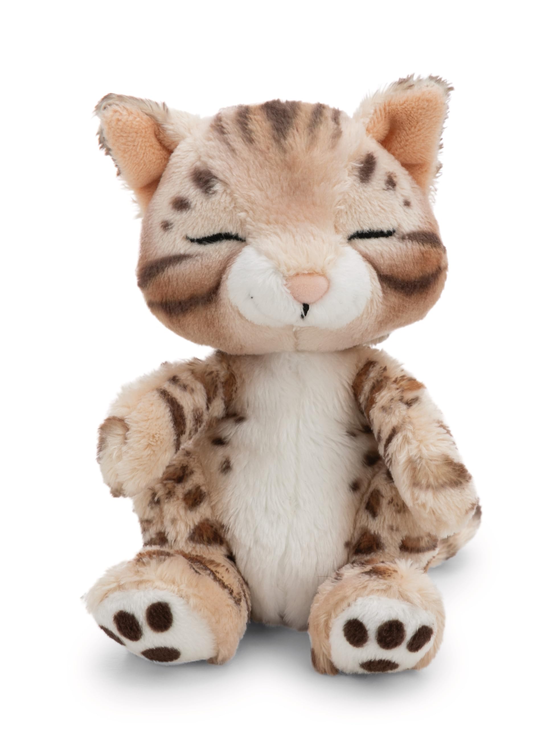 NICI Kuscheltier Katze Bengal 12cm schlafend im Körbchen - bunt - 63132 5