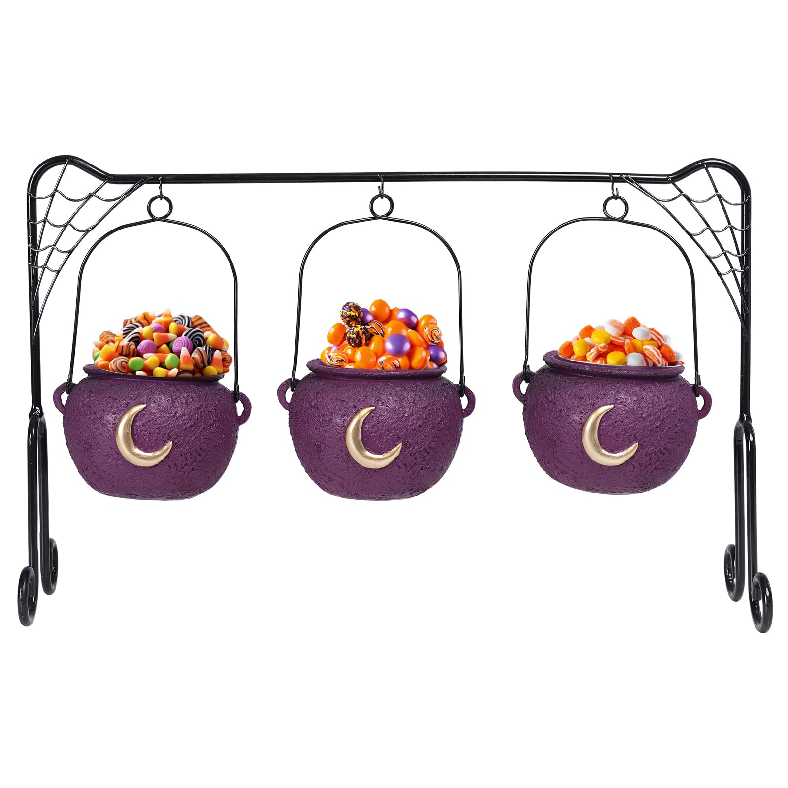 Photo 1 of *MISSING PARTS*
MUMTOP Halloween Party Decorations - Set of 3 Resin Witch Cauldrons Serving Bowls Purple Hocus Pocus Witches Cauldrons Halloween Decorations for Party Supplies Indoor Outdoor Home Kitchen Decor