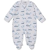 Kissy Kissy Baby Boys Infant Roundabout Railroad Print Footie With Zipper