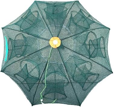 Amazon Alioay 漁具 自動漁網 魚捕り 釣りネットケージ 魚仕掛け エビケージ 釣り網 軽量 コンパクト収納 折り畳み式 餌を入れて待つだけ エビ カニ 魚など ばっちり捕獲 8穴95cm Alioay 完成仕掛け