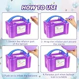 FLSEPAMB Electric Balloon Pump Dual Nozzle 2 Modes Portable Purple Accessories view 8