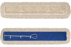 SAVSTOR 48 Inch Commerial Dust Mop Replacement Head : Mircofiber Dust Mop Head Refills for Industrial & Janitorial Supplies, Heavy Duty Mop Head for Hardwood Floor Cleaning,Blue (48 Inch - 2 Pack)