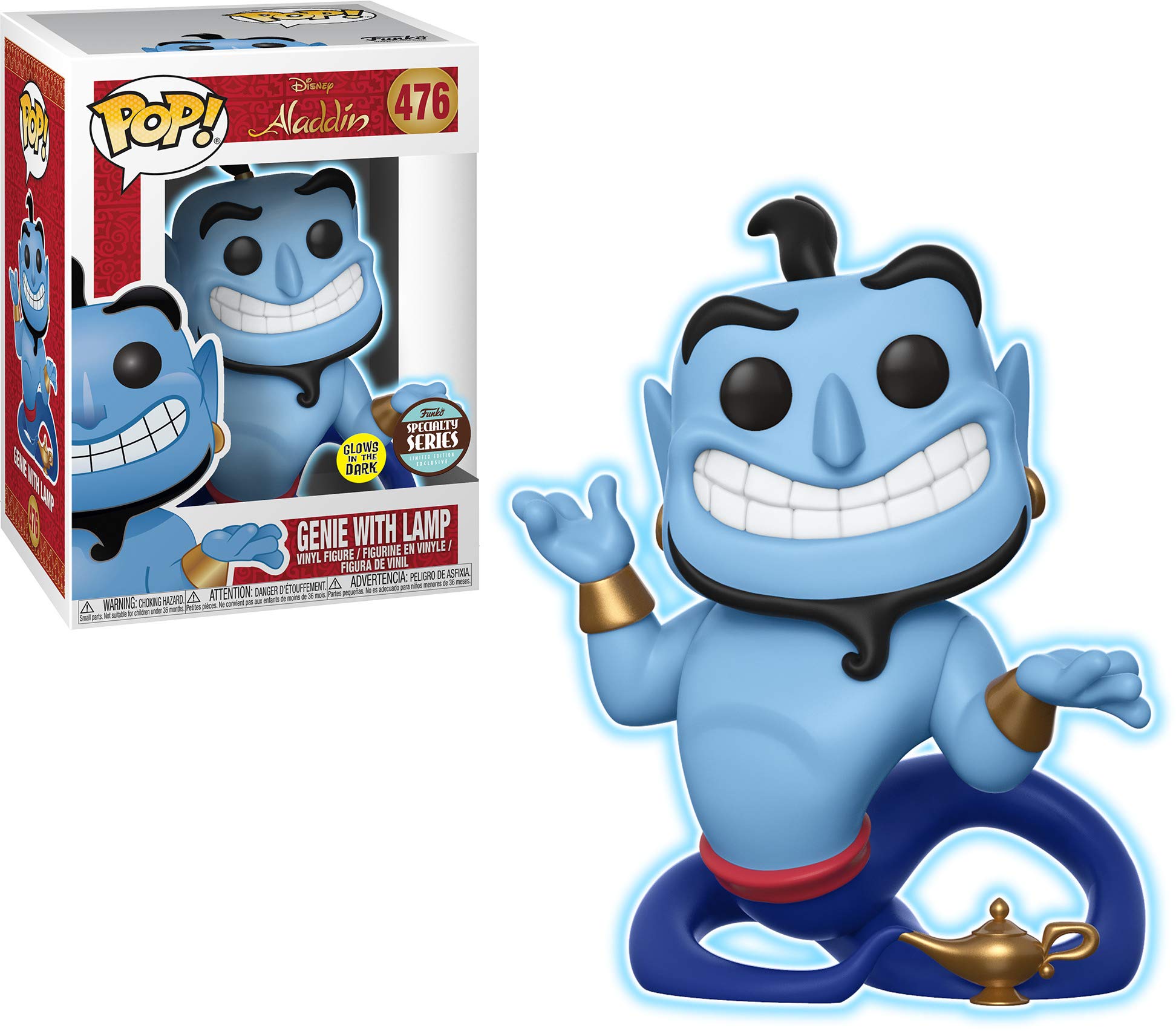 Funko Pop! Disney: Aladdin - Genie with Lamp (Limited Glow in the Dark Edition Exclusive) #476