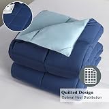 HIG 3 Piece Navy Duvet Set King 240x220 OEKO-TEX 10.5 Tog with Shams view 6