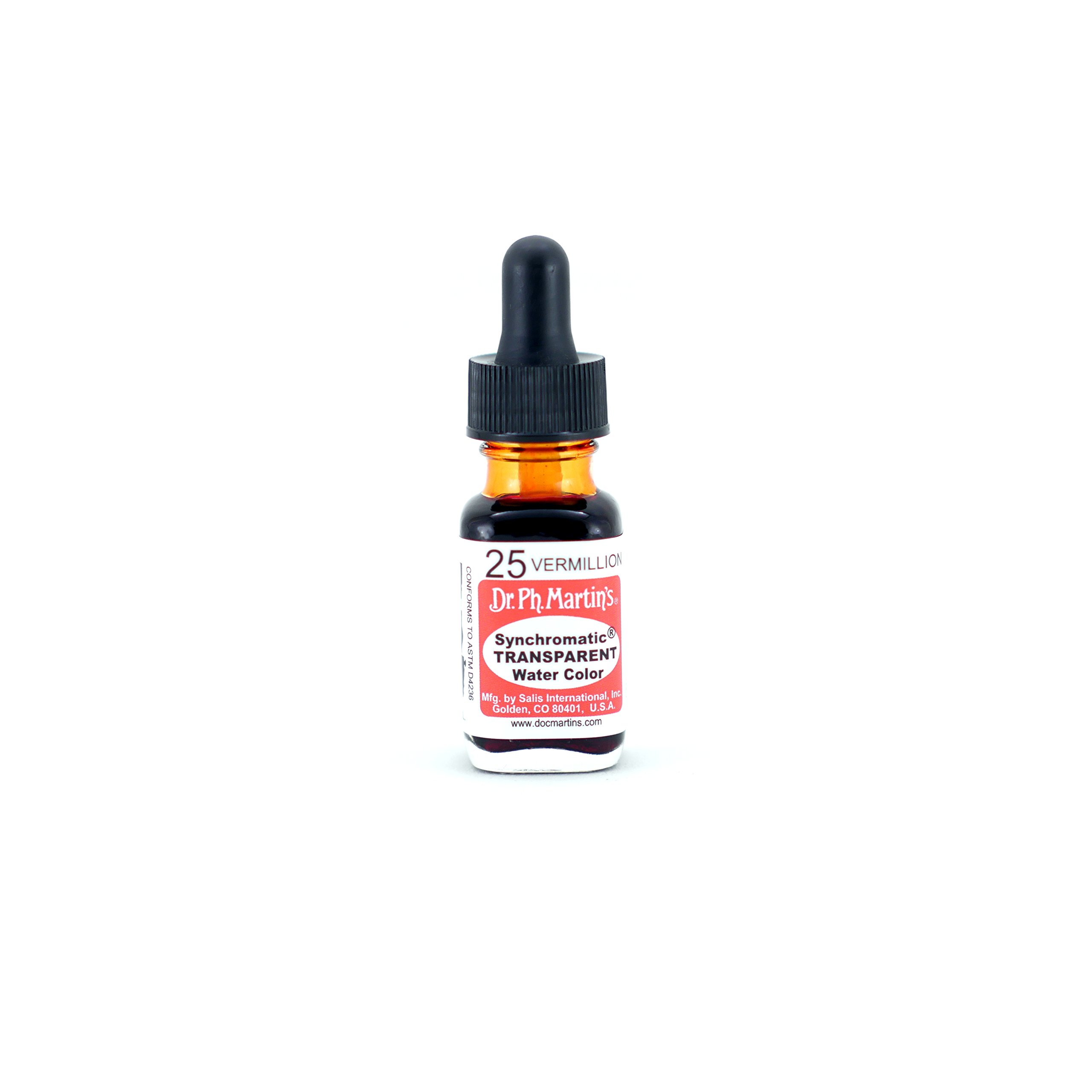 Dr. Ph. Martin's Liquid Ink, Vermillion, 0.5oz