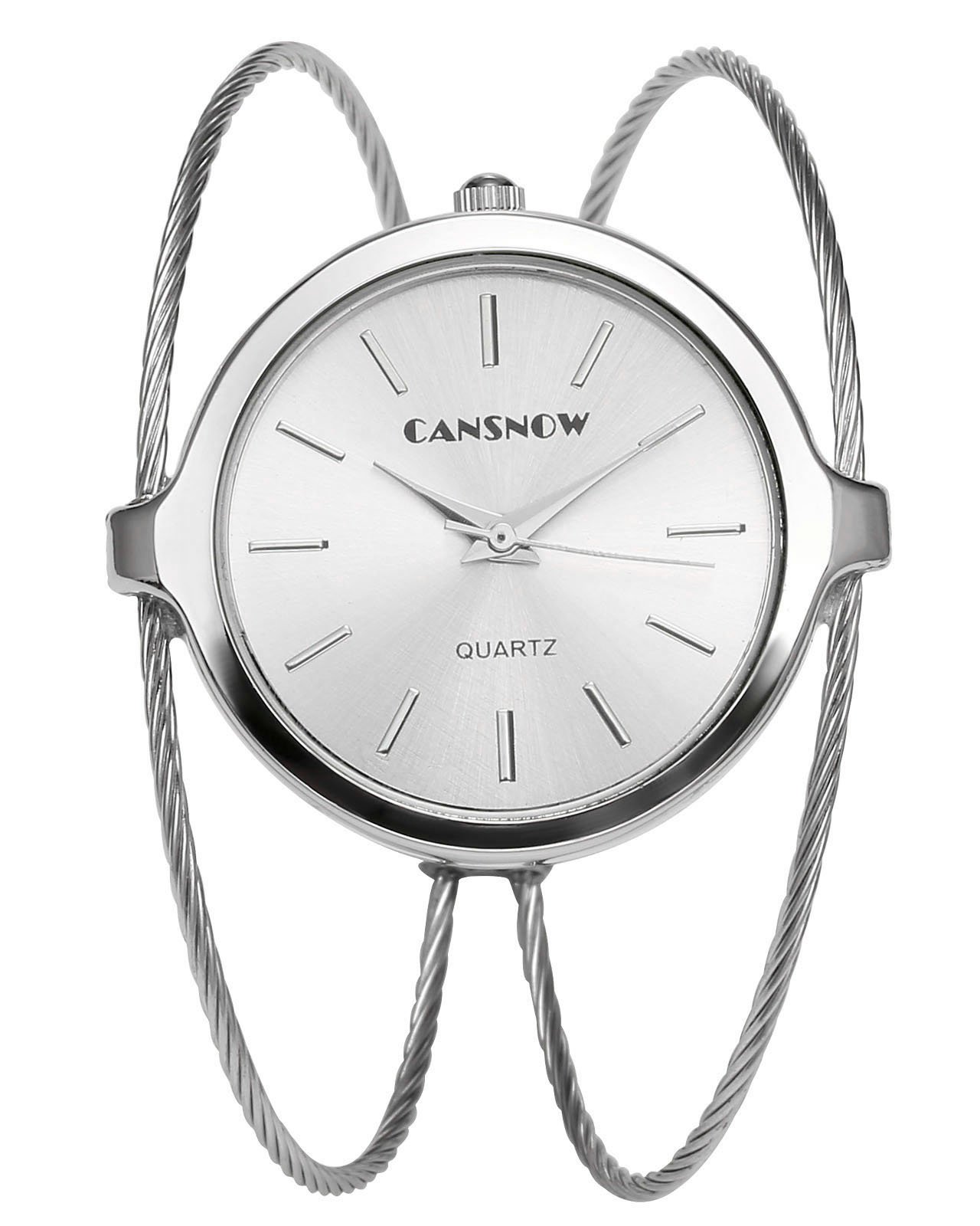 JSDDE Montre Femme Montre Double bracelet Montre à la Mode Bracelet en Alliage Quartz Analogue