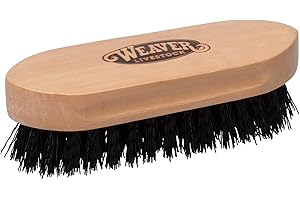 Weaver Livestock Barn Brush - Livestock Brush - Black - Thick, Coarse Hair - Animal Owners/Groomers