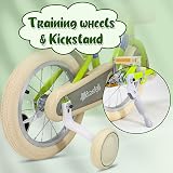 SIMEIQI Kids Bike 14 Inch Girls with Stabilisers Kickstand Handbrake Basket Bell view 6