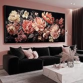 SDYA Large Wall Art Flowers Canvas Prints Home Decor Colorful Botanical Picture Bedroom Decor Aesthetic Paintings for Living Room Bathroom Office Decor 30x60 Inch