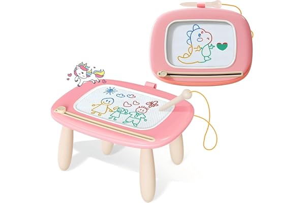 Kikidex Girl Toys Age 1-3 Magnetic Drawing Board, Gifts for 1 2 3 Year Old Toddlers Birthday, Doodle Board for Preschool Lear