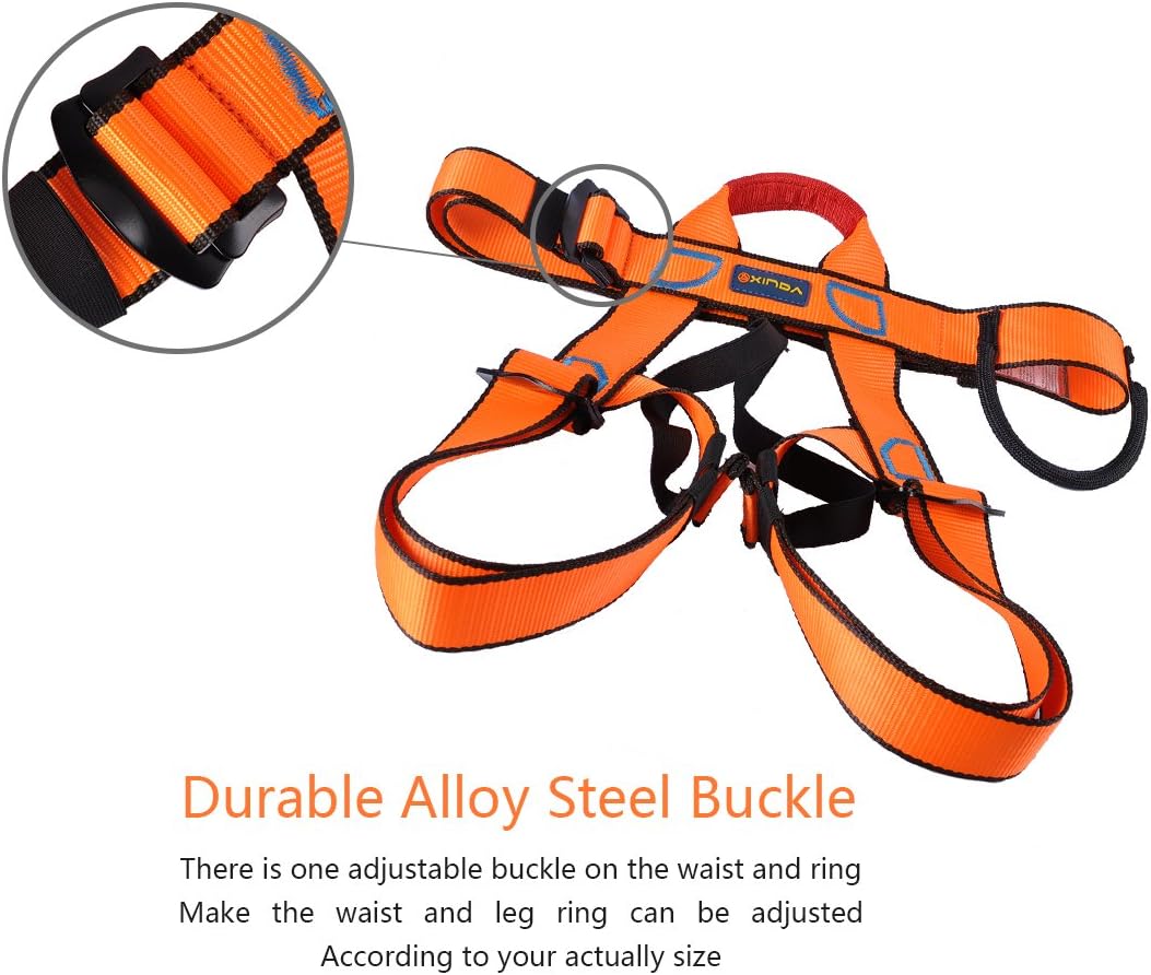 UCEC Climbing Harness Safe Seat Belt, for Fire Rescue, High Altitude Rock Climbing, Rappelling Equipment, Half Body Guard Protect, Pack of 1(Orange) : Sports & Outdoors