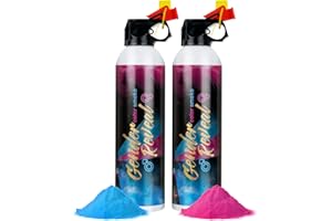 WITOROR Gender Reveal Fire Extinguisher Color Blasters, Pink Biodegradable Color Blaster Extinguisher with Color Tip, Gender Reveal Party Idea 2PACK (Mix)