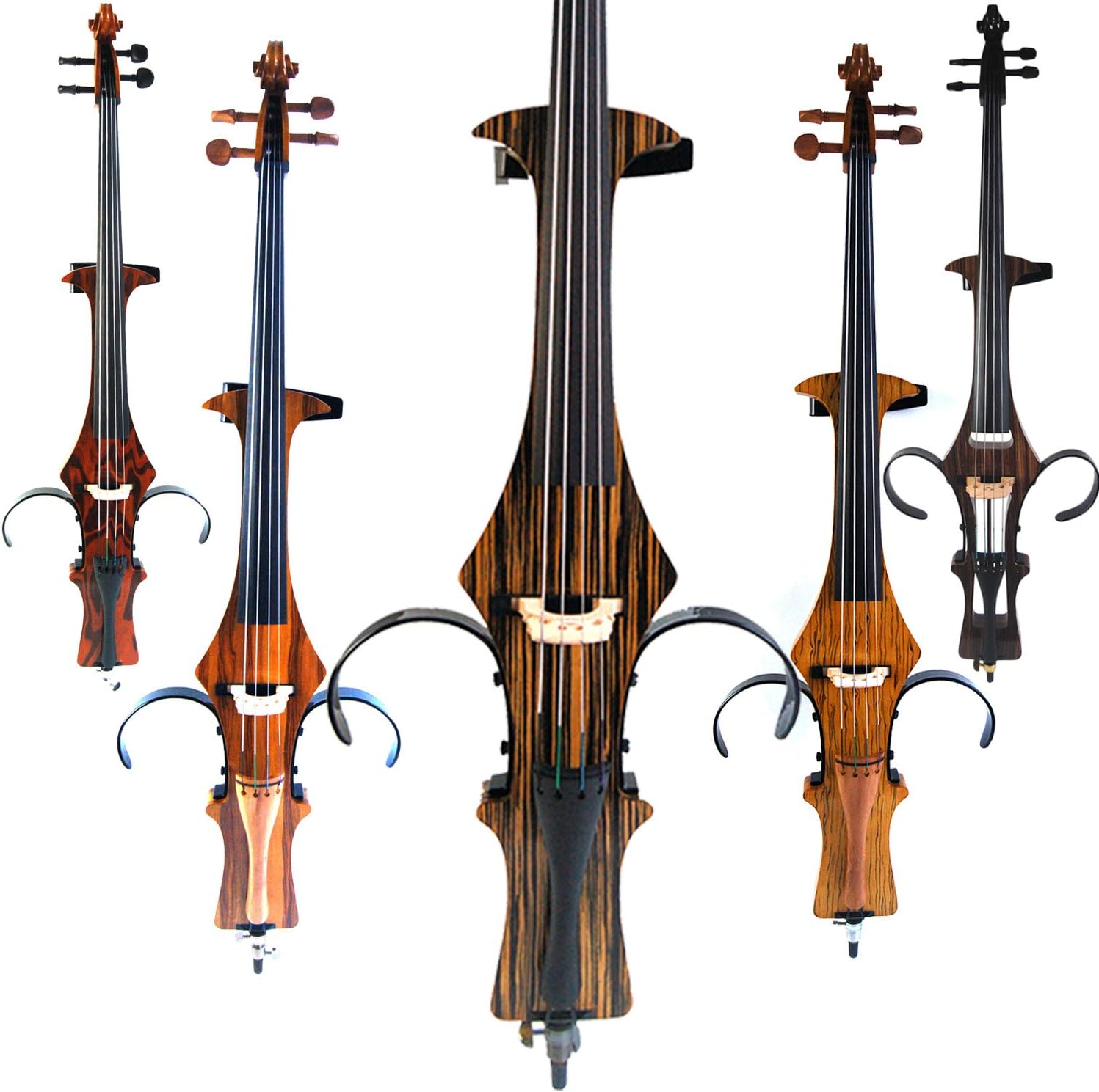 Leeche Handmade Professional Solid Wood Electric Cello 4/4 Full Size Silent Electric Cello-Wood Grain