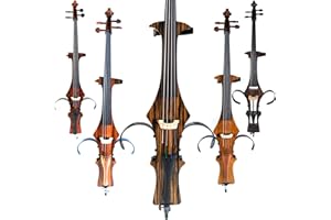 Aliyes Handmade Professional Solid Wood Electric Cello 4/4 Full Size Silent Electric Cello-Wood Grain