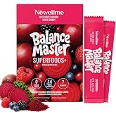 NEWELLME Balance Master Beet Root Super Reds Powder Stick Packs, 14 Count | Mixed berry beet root Super Reds drink mix with 0 sugar added, no-scoop stick packs, and nitric oxide support