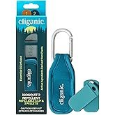 Cliganic Mosquito Repellent Pack (1 Clip + 2 Refill Pellets) - Natural DEET-Free, Essential Oil Infused