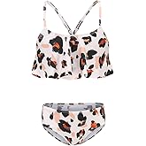 Girls Two Piece Swimsuits Bikini Bathing Suit for Kids Hawaiian Swimwear Set 3-16 Years