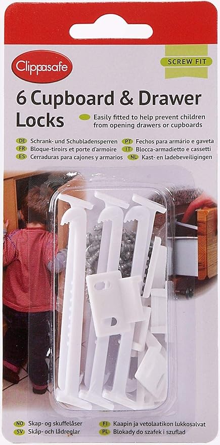 clippasafe cupboard & drawer locks