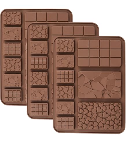 Moldes De Silicona Holográficos Para Chocolate Y Velas | 21.5x20x4.8 Cm | Reutilizables, Antiadherentes Y Aptos Para Microondas