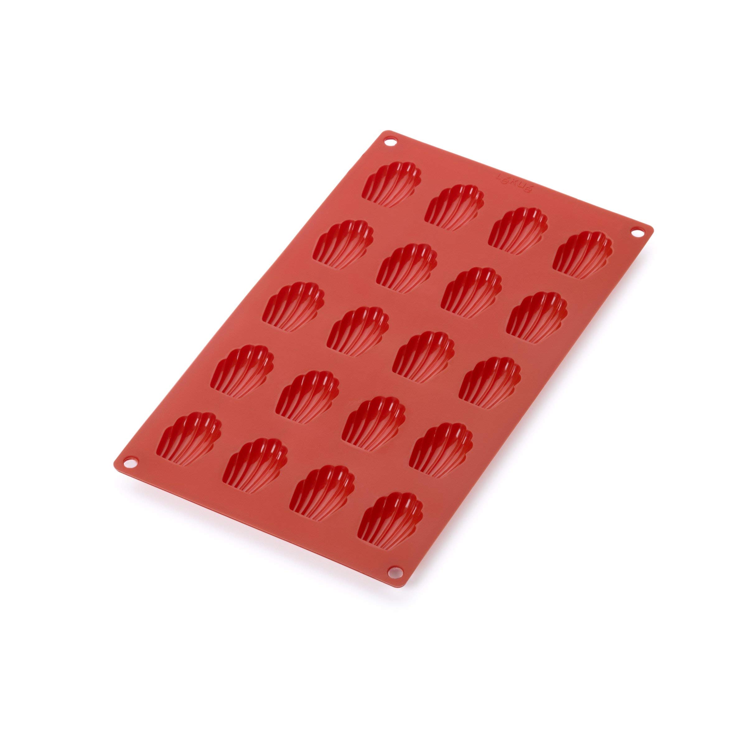Lékué 0620620R01M022 20-Cup Mini Madeleine Mould - Platinum Silicone